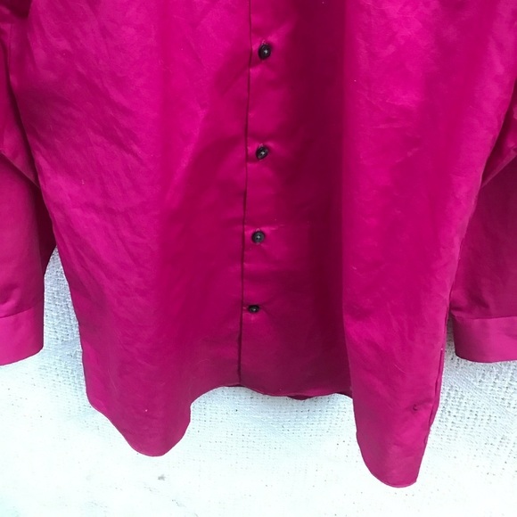 J.‎ Ferrar Slim Cut Dress Shirt Pink Medium - Picture 4 of 8
